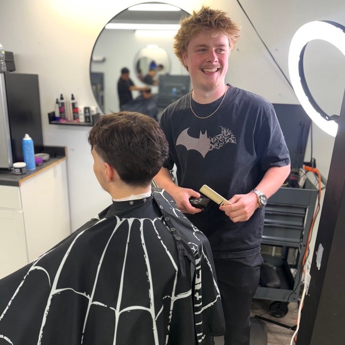 Hayden, barber at Goodfellas Anoka