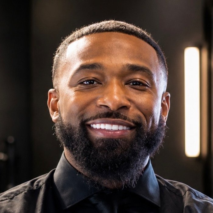 Marcus, barber at Goodfellas Champlin