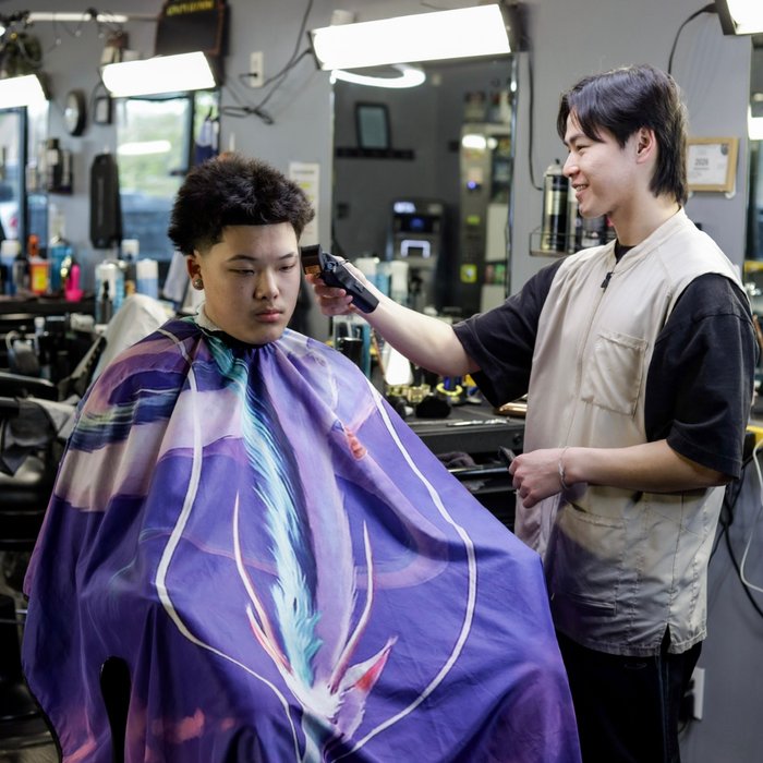 Chuy, barber at Goodfellas Woodbury