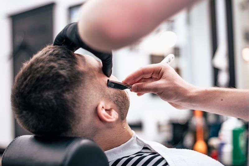 Hot Towel Shave haircut at Goodfellas Barber Studio