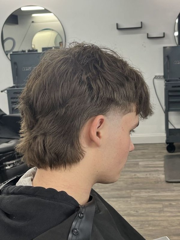 Modern Mullet haircut at Goodfellas Barber Studio